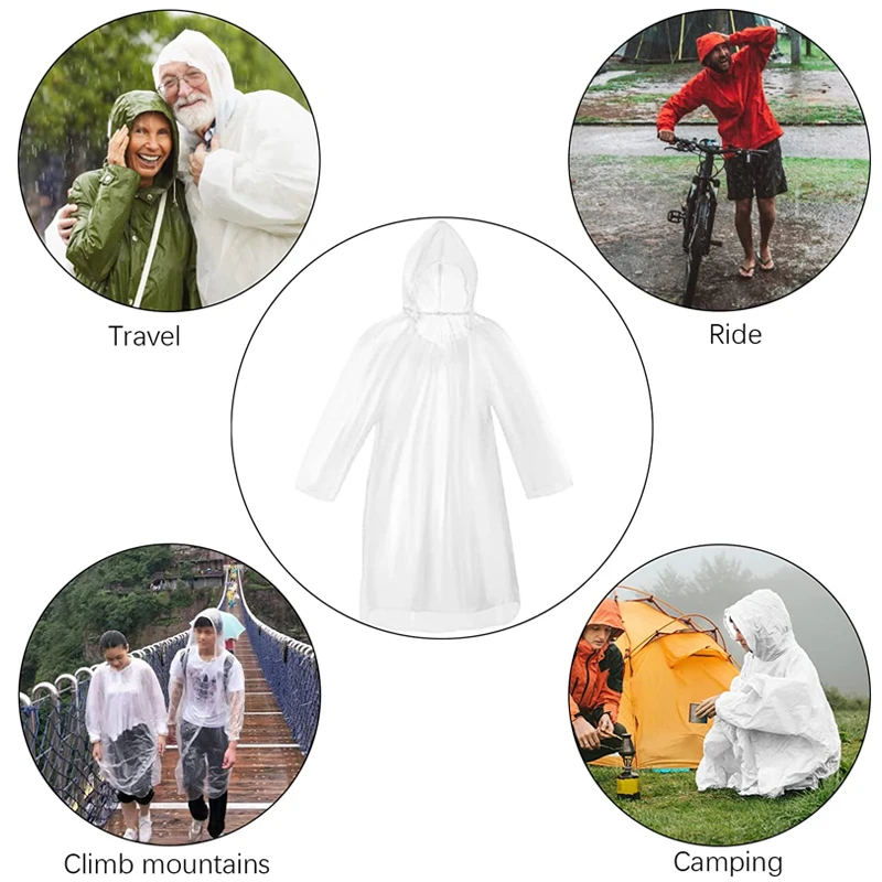 6 unidades de impermeables des - Emergency Poncho Rain reseña y precio